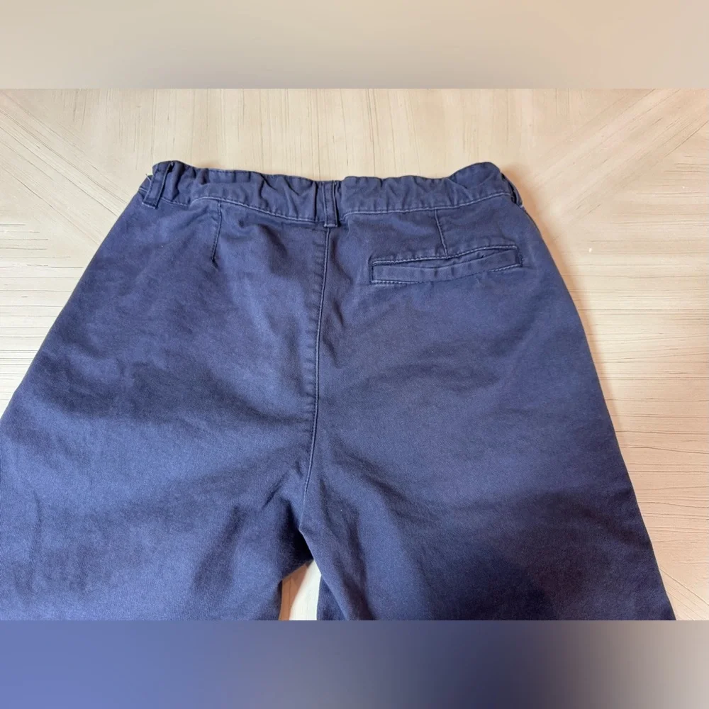 Old Navy Boys Twill Shorts Navy Blue Adjustable Waist Flex - Size 14